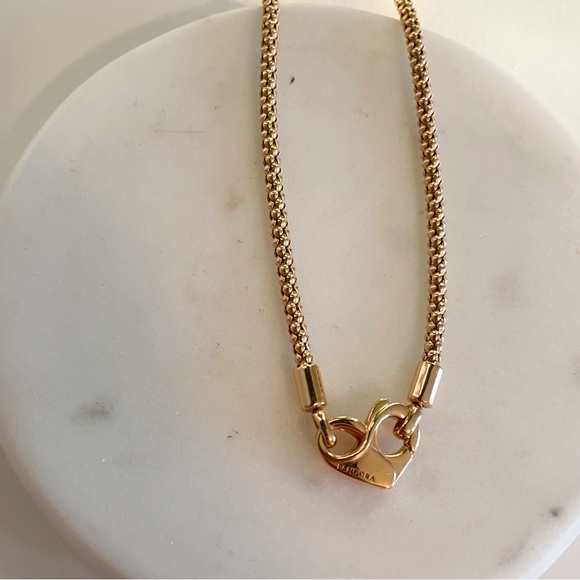 Pandora Gold Studded Chain Necklace - Picture 3 of 6